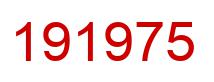 Number 191975 red image