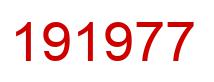 Number 191977 red image