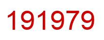Number 191979 red image