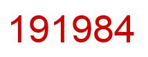 Number 191984 red image
