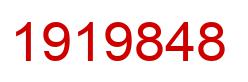 Number 1919848 red image