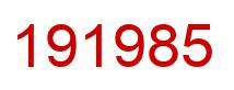 Number 191985 red image