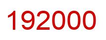 Number 192000 red image
