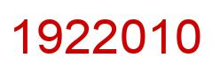 Number 1922010 red image