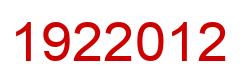 Number 1922012 red image