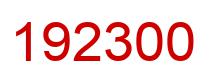 Number 192300 red image