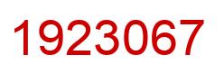 Number 1923067 red image