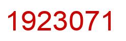 Number 1923071 red image