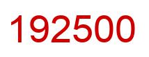 Number 192500 red image