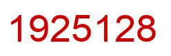Number 1925128 red image