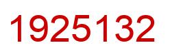 Number 1925132 red image
