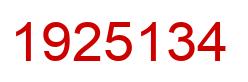 Number 1925134 red image