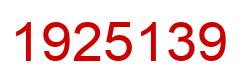 Number 1925139 red image