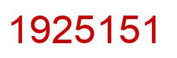 Number 1925151 red image