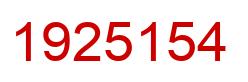 Number 1925154 red image