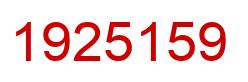 Number 1925159 red image