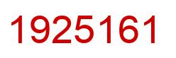 Number 1925161 red image