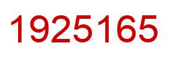 Number 1925165 red image