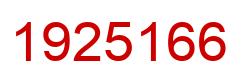 Number 1925166 red image