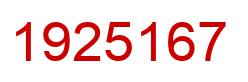 Number 1925167 red image