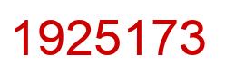 Number 1925173 red image