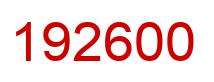 Number 192600 red image