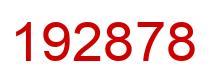 Number 192878 red image