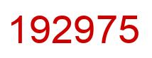 Number 192975 red image