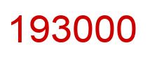 Number 193000 red image