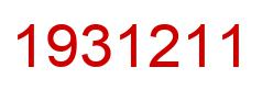 Number 1931211 red image