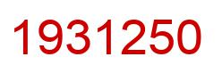 Number 1931250 red image
