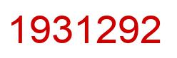 Number 1931292 red image