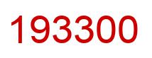Number 193300 red image