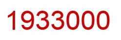 Number 1933000 red image