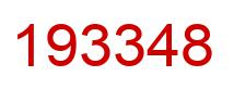 Number 193348 red image