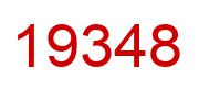 Number 19348 red image