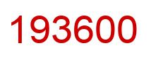 Number 193600 red image