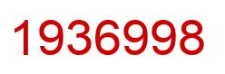 Number 1936998 red image