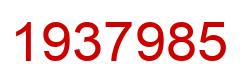 Number 1937985 red image
