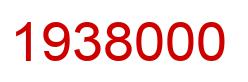 Number 1938000 red image