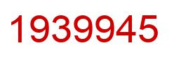 Number 1939945 red image