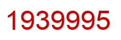 Number 1939995 red image