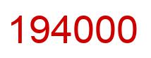 Number 194000 red image