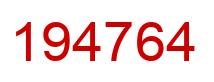 Number 194764 red image