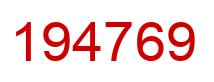 Number 194769 red image