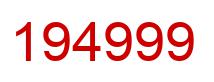 Number 194999 red image