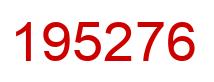Número 195276 imagen rojo