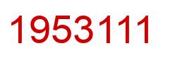 Number 1953111 red image
