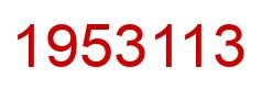 Number 1953113 red image