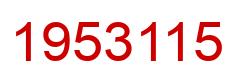 Number 1953115 red image
